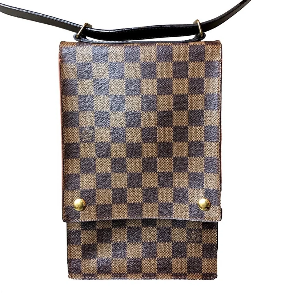 LOUIS VUITTON Portobello PM Damier Ebene Crossbody Shoulder Bag